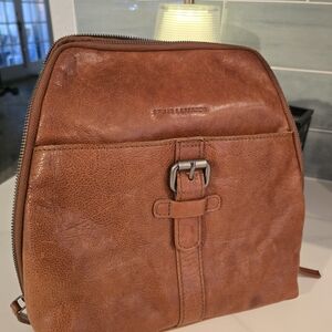 Spikes & Sparrow Brown Tan Congac Leather Backpack Womand Purse